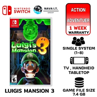 COINSคืน15%⚡FB9JMZV6⚡ NINTENDO LUIGIS MANSION 3 SWITC แผ่นเกมส์ JOY-CON ของแท้จากศูนย์