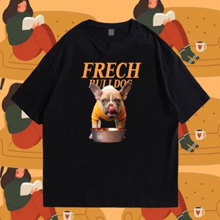 เสื้อยืดคุณภาพดี (🔥พร้อมส่ง🔥)เสื้อ french bulldog COTTON 100 % มีทัังทรงปกติ และ OVERSIZE