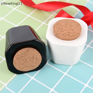 Unewking ขวดแก้วเซรามิค พร้อมฝาปิดไม้ สําหรับใส่เครื่องดื่ม