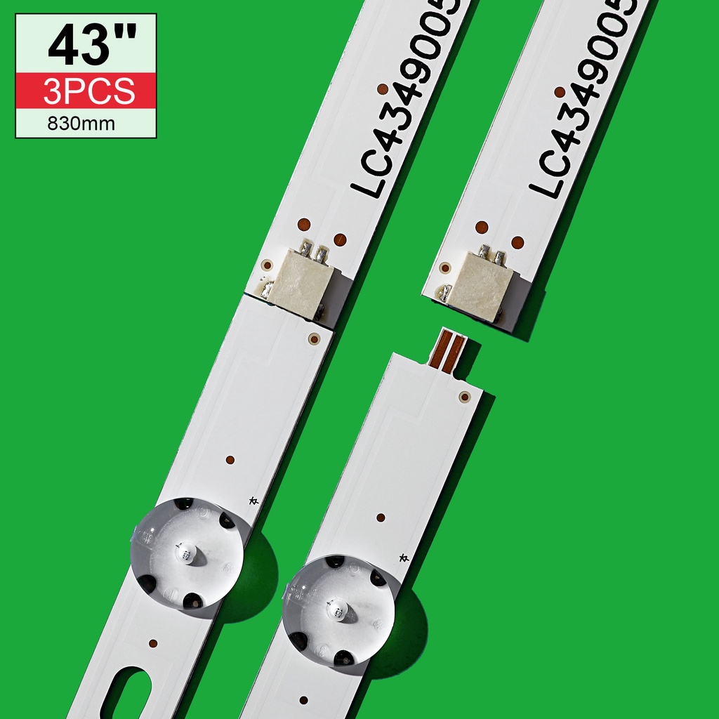 แถบไฟแบ็คไลท์ทีวี LED 7 ดวง 43 นิ้ว สําหรับ LG 43 นิ้ว 43UJ6300-CA 43UK6200PCA 43LJ550T 3 ชิ้น ต่อชุด