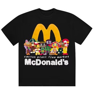 Cpfm. เสื้อยืดแขนสั้นลําลอง พิมพ์ลายการ์ตูนแฮมเบอร์เกอร์ McDonalds สําหรับผู้ชาย และผู้หญิง