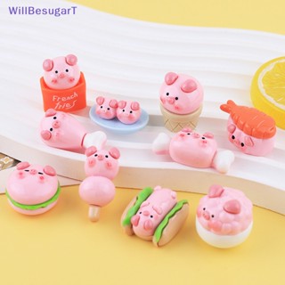 [WillBesugarT] เครื่องประดับเรซิ่น ลายการ์ตูนหมูน่ารัก 3D สีชมพู สําหรับตกแต่งบ้าน DIY [ใหม่]