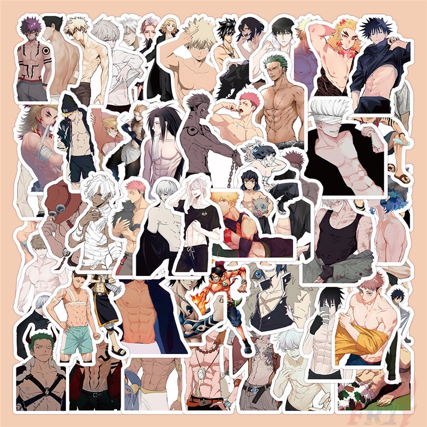 ❉ Anime BL . Boys' Love Stickers ❉ 60Pcs/Set Fashion DIY Decals Doodle Stickers