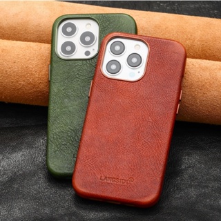 เคสหนังวัวแท้ แม่เหล็ก หรูหรา สําหรับ iPhone 13 Pro Max 14 Plus 14 Pro