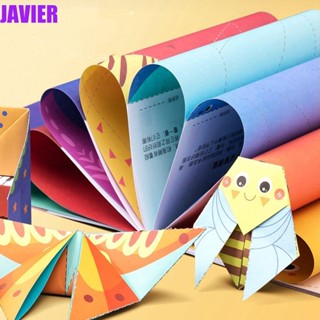 JAVIER Origami หนังสือกระดาษ 3D แฮนด์เมด ของเล่นเสริมการเรียนรู้เด็กอนุบาล