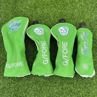 Golf Wood Cover Skull Head Cover G4 Gradient Color Embroidery Ball Head Protective Cover Cap Cover Iron Set Cover