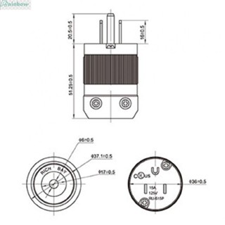 Nema 5 15P 15A 125V ปลั๊กตัวผู้ คุณภาพสูง แบบเปลี่ยน สําหรับซ็อกเก็ตเครื่องกําเนิดไฟฟ้า E 09