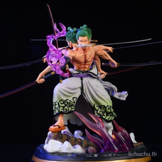 โมเดลฟิกเกอร์ Pirate MRJ Zoro Figure Wano Country Demon Nine Swords Asura Zoro gk สําหรับตกแต่ง KNSR