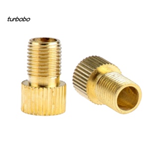 Turbobo อะแดปเตอร์วาล์วท่อทองเหลือง Presta เป็น Schrader สําหรับรถยนต์ รถมอเตอร์ไซค์ 2 ชิ้น