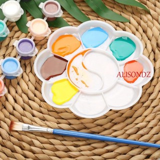 ALISONDZ จานสีพลาสติก ขนาดเล็ก สําหรับวาดภาพระบายสี