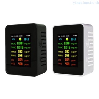 Yin เครื่องทดสอบคุณภาพอากาศ Co2 WIFI-Home Smog-Meter PM2 5 แบบเรียลไทม์