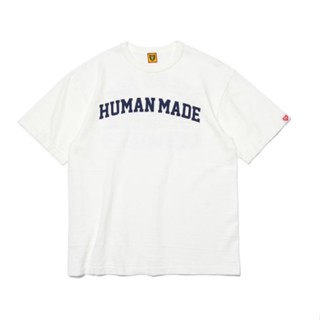 เสื้อยืดแขนสั้น พิมพ์ลายโลโก้ตัวอักษร High Street HUMAN MADE แฟชั่นมินิมอล สําหรับผู้ชาย และผู้หญิง