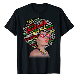 เสื้อยืด พิมพ์ลาย Queen Melanin African American สําหรับผู้หญิง