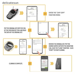 Delicatesun ชิปทรานสปอนเดอร์ VVDI XT27A สําหรับกุญแจ VVDI ขนาดเล็ก สําหรับ ID46 40 43 4D 8C 8A T3 47 Nice