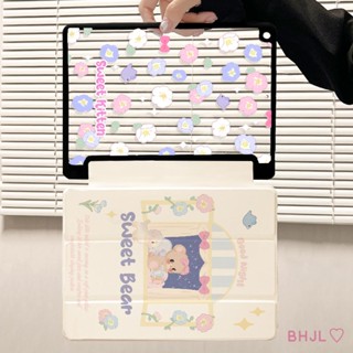 【เคส Ipad】เคสแท็บเล็ต ลายแมว พร้อมช่องใส่ปากกา สําหรับ iPad air4 10.9 นิ้ว pro 11 2021 mini 5 2019 air 3 10.5 air 2 2018 9.7 6th iPad 9 10.2 2021 Mini6 pro 12.9