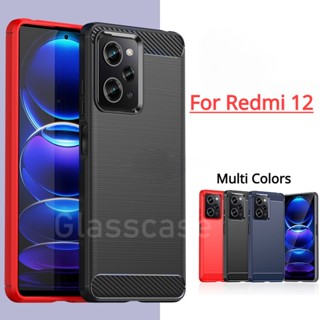 เคสซิลิโคนนิ่ม คาร์บอนไฟเบอร์ กันกระแทก สําหรับ Xiaomi Redmi 12 12C 11A 10C 4G 5G 2023 Xioami Redmi12