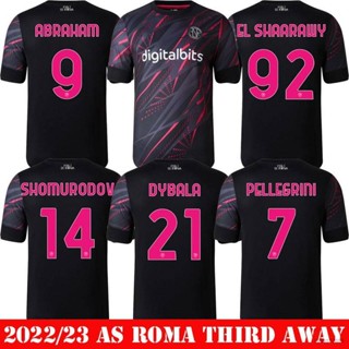 เสื้อกีฬาแขนสั้น ลายทีมชาติฟุตบอล NP2 22-23 AS Roma Third Away Dybala Shaarawy Abraham Shomurodov Pellegrini Player Version PN2