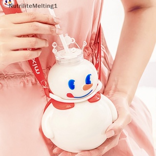 [NutriliteMelting1] Kawaii ขวดน้ําดื่ม แบบใส ปลอด BPA ขนาดพกพา สําหรับชา นม กาแฟ น้ําผลไม้ เครื่องดื่ม ใช้ในบ้าน [TH]