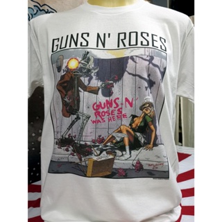 [S-5XL]เรย์ 6 เสื้อวงนำเข้า Guns N Roses Was Here Axl Rose Slash Dont Cry November Rain Welcome to the Jungle Vintage