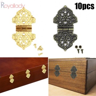 #ROYALLADY#Set ชุดบานพับเฟอร์นิเจอร์ สไตล์โบราณ ขนาด 2.09x1.10 นิ้ว 53x28 มม. สีบรอนซ์