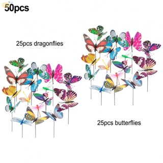 【VARSTR】Garden Stake Support 25cmx8cmx 9cm Colourful Garden Butterflies Stakes