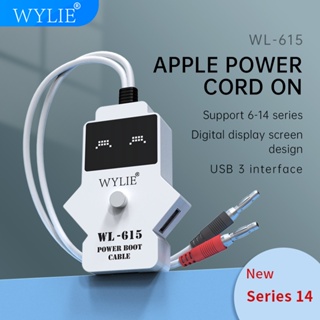 Wylie WL-615 สายเคเบิลเมนบอร์ดทดสอบพาวเวอร์ซัพพลาย ปุ่มเดียว สําหรับ iPhone 6-14 Series