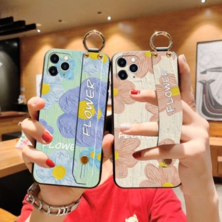 เคสนิ่ม ลายดอกไม้ พร้อมสายคล้องมือ สําหรับ Infinix Hot 30i 20i 20s 20 Play