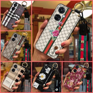 cartoon Simple Phone Case ForOPPO K11X/1+Nord CE3 Lite 5G/Nord N30
 Original Plaid texture Lanyard protective Wrist Strap Soft