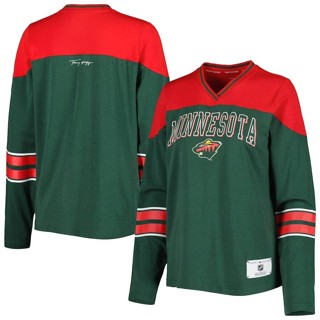 ใหม่ NHL Minnesota Wild Jersey Tommy Hilfiger เสื้อยืด แขนยาว สีเขียว พลัสไซซ์ พิเศษ