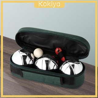 [Kokiya] Bocce Balls ชุดลูกบอลกลางแจ้ง พร้อมเคส และลูกบอล 3 ลูก และเชือกตวง ลูกบอลโยนหลังบ้าน สําหรับครอบครัว ปาร์ตี้ เกม สนามหญ้า ครอบครัว เด็ก