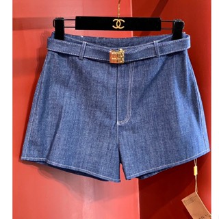 ♥ เช็คสินค้าก่อนสั่ง MIU MIU DENIM SHORT PANTS กางเกงยีนส์ ขาสั้น + เข็มขัด มิวมิว น่ารัก