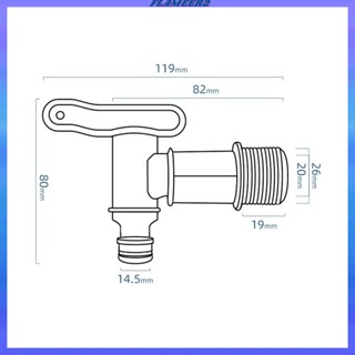 [Flameer2] อะแดปเตอร์ถังเก็บน้ํา IBC แบบเปลี่ยน สีดํา สําหรับสวน