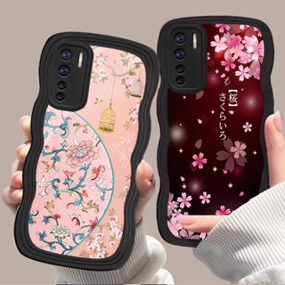 เคสโทรศัพท์มือถือ ซิลิโคนนุ่ม TPU ลายการ์ตูนคลื่นดอกไม้น่ารัก สําหรับ Huawei P30 P40 P50 Mate 30 40 50 Nova 5T 7 7i 8 9 10 Y7 Y9 Prime Pro SE 2019 | L10