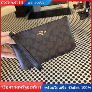 Large Wristlet 58695 LOGO กระเป๋าโทรศัพท์มือถือ กระเป๋าใส่เหรียญ COAC H กระเป๋าคลัตช์ กระเป๋าสตางค์เด็กผู้หญิง