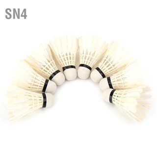 SN4 12ชิ้น/ล็อตขนนกสีขาวลูกแบดมินตันShuttlecocksอุปกรณ์เสริมการฝึกอบรมกีฬากลางแจ้ง