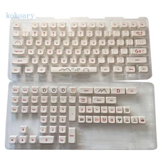 Kok ปุ่มกดคีย์บอร์ด ลายการ์ตูนกราฟฟิตี้ PBT XDA 129 คีย์ สําหรับ MX Switches