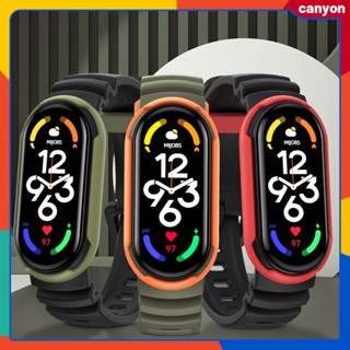Mibus สำหรับ Mi Band 8 สาย 765NFC สายรัดข้อมือสากล Dual Color Sport GS Style Creative สินค้าใหม่ canyon
