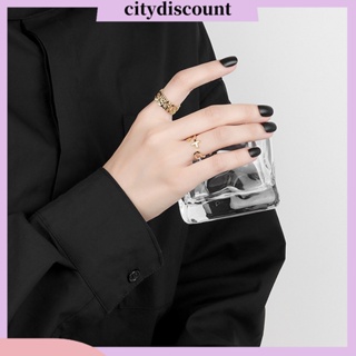 &lt;citydiscount&gt; แหวนนิ้วมือ แบบเปิด ปรับได้ เครื่องประดับ สําหรับผู้หญิง