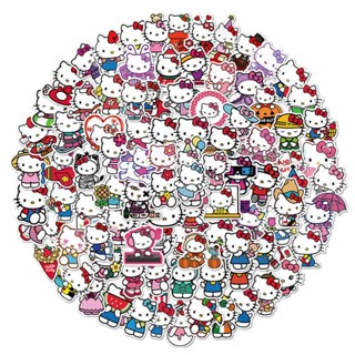 [LC] SANRIOสติกเกอร์ ลายการ์ตูน Hello Kitty น่ารัก สําหรับตกแต่ง DIY 100 ชิ้น
