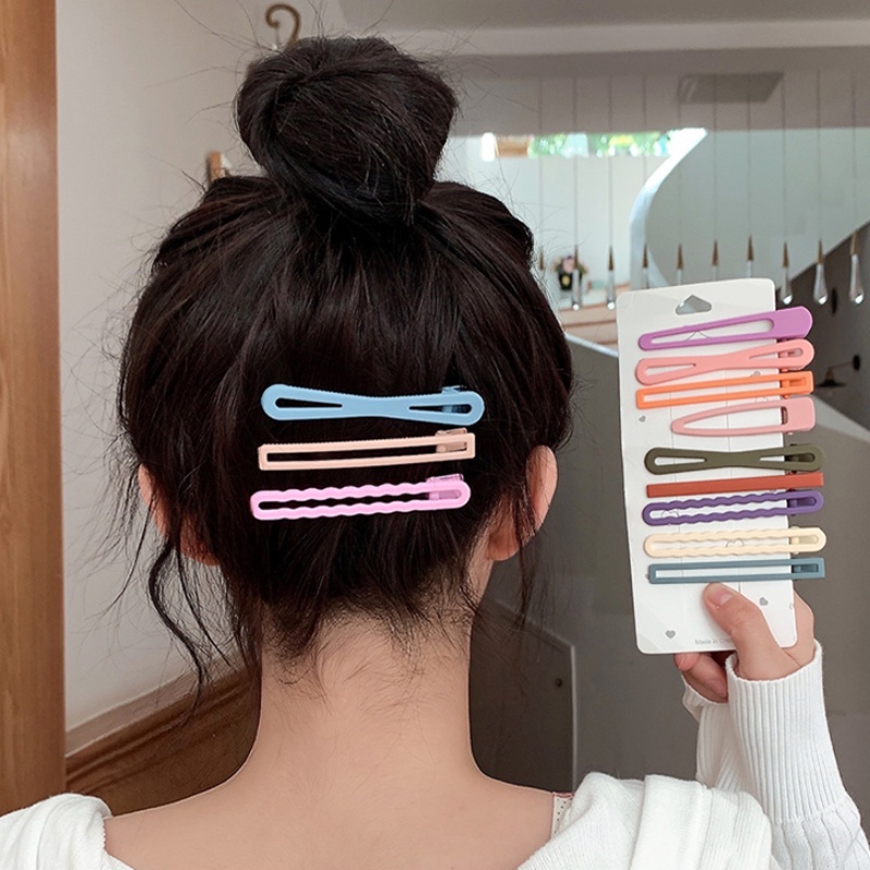 10 ชิ้น ชุดกิ๊บติดผม สําหรับผู้หญิง แฟชั่นเกาหลี ใหม่ เด็ก กิ๊บติดผม กิ๊บด้านข้าง เรียบ กิ๊บติดผม เครื่องประดับผม