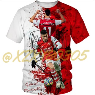 (ทั้งหมดในสต็อก Xzx180305) เสื้อแขนสั้น พิมพ์ลาย Arsenal Premier League 3D แห้งเร็ว คุณภาพสูง 19