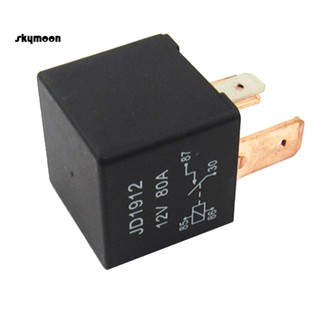 Skym* JD1912 รีเลย์สตาร์ทเตอร์มอเตอร์รถยนต์ 12V 80A 4Pin DC AMP SPDT