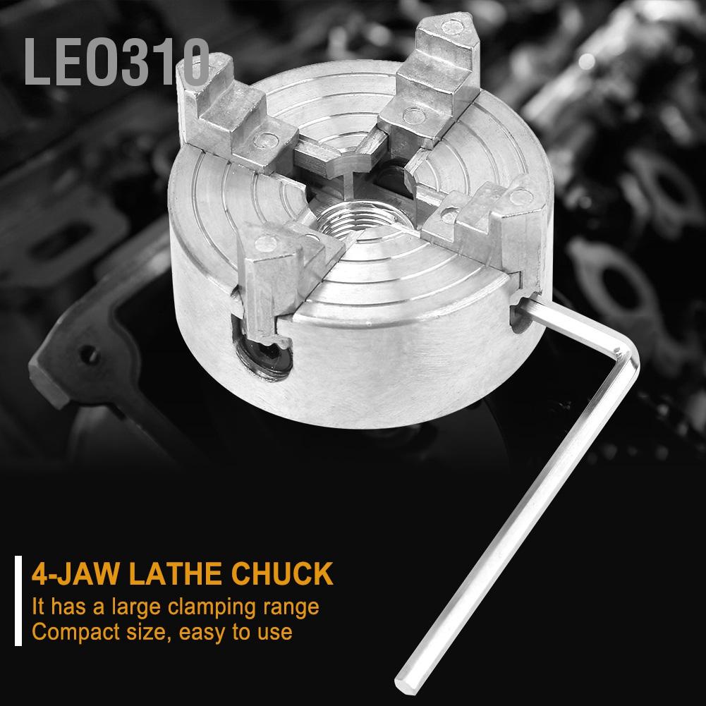 Leo310 Z011A สังกะสีอัลลอยด์ 4-Jaw Chuck Clamp อุปกรณ์เสริมสำหรับเครื่องกลึงโลหะขนาดเล็ก
