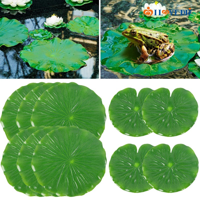 แผ่นรองจาน กันลื่น ลายใบบัวปลอม และใบบัวปลอม สําหรับตกแต่งโต๊ะ ปาร์ตี้ ฤดูร้อน