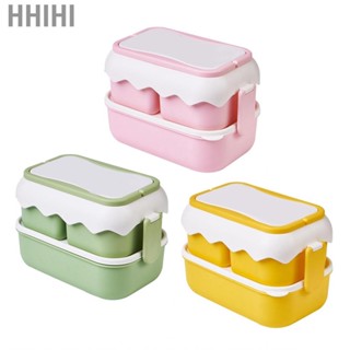 Hhihi Cute Lunch Box  Plastic 2 Layer for Dormitory School