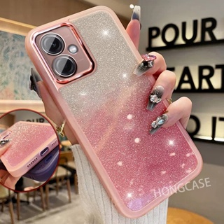 เคสโทรศัพท์มือถือ ซิลิโคนนิ่ม แต่งกลิตเตอร์ พร้อมฟิล์มเลนส์กล้อง สําหรับ vivo Y27 Y27 4G 2023