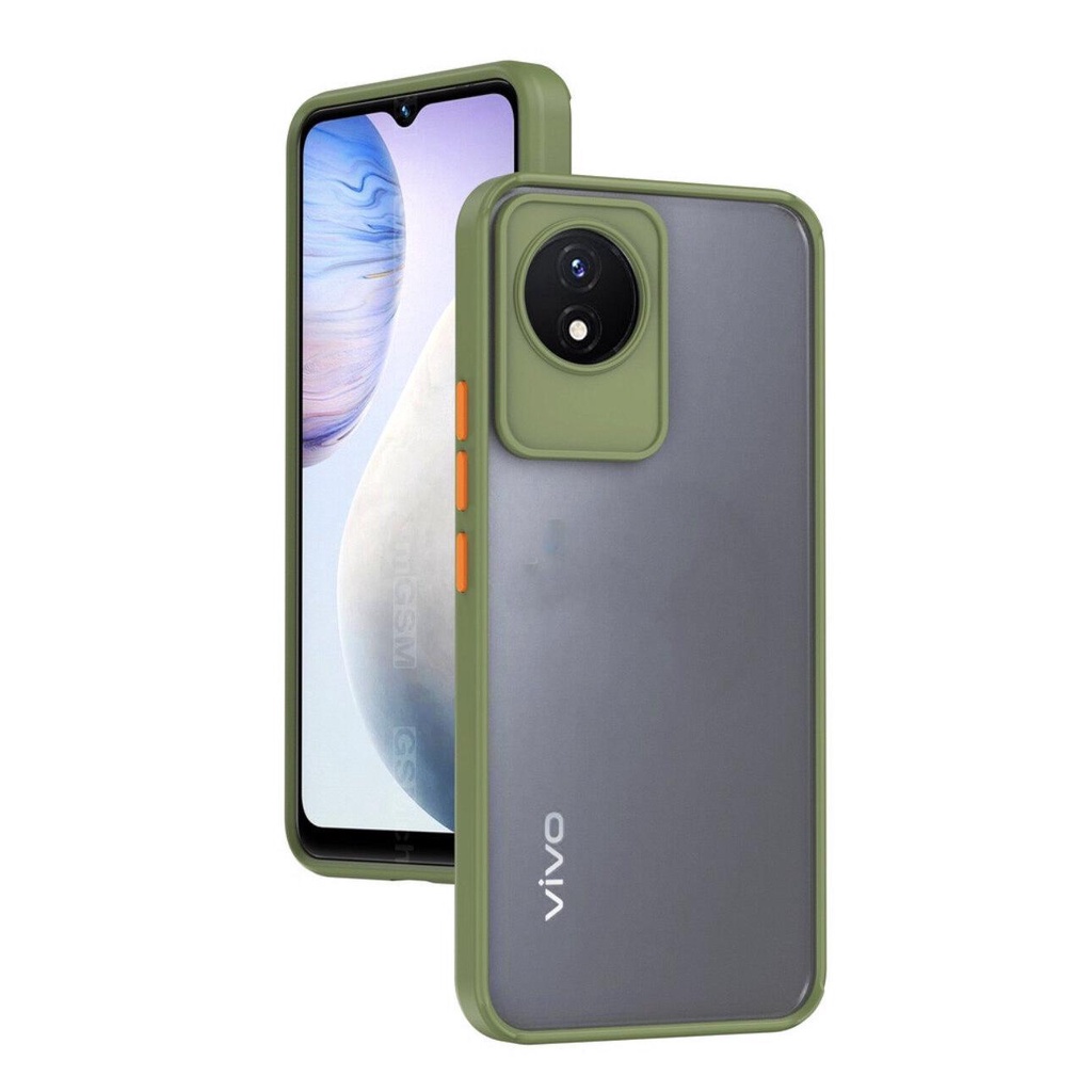 เคส Vivo Y02 4G สำหรับวีโว่ ขอบสีผิวด้าน กันกระแทก นิ่ม TPU Case