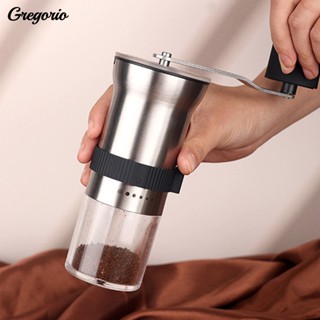 Gregorio เครื่องบดกาแฟ สเตนเลส แบบพกพา ปรับได้ ด้ามจับออกแบบตามสรีรศาสตร์ สําหรับชงกาแฟ 6 แกน