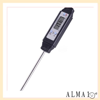 ALMA เครื่องวัดอุณหภูมิทําอาหาร -58 ถึง 572°F / -50 ถึง 300°C เครื่องวัดอุณหภูมิดิจิทัล สเตนเลส ABS ขนาดเล็ก กันน้ํา สําหรับทําอาหาร บาร์บีคิว เนื้อสัตว์