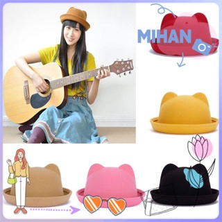 ☼Mihan☼ หมวกผ้าขนสัตว์ หูแมวน่ารัก ให้ความอบอุ่น เหมาะกับของขวัญคริสต์มาส แฟชั่นฤดูหนาว สําหรับแม่ และลูก